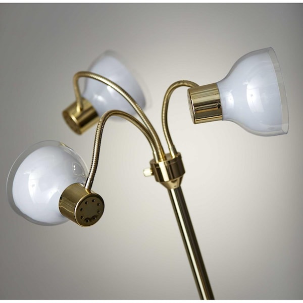 Estallar Gold Metal 3-Arm Floor Lamp, 30 x 30 x 69 in. ES2627273 - main